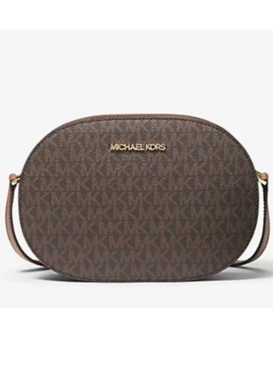 Michael Kors Handbags - Michael Kors Brown Logo Crossbody Bag Jet Set Travel